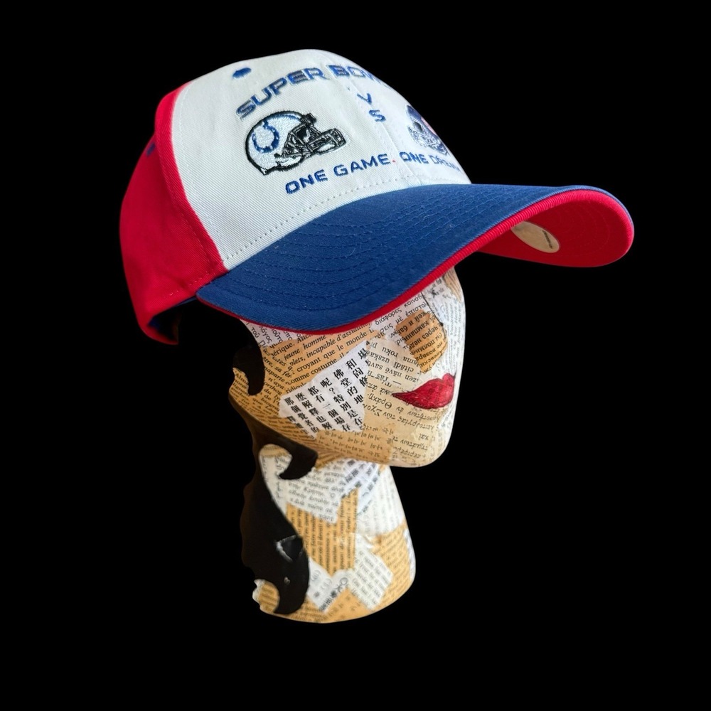 Super Bowl XLI Hat Cap Strap Back Mens One Size Red White NFL Football Reebok